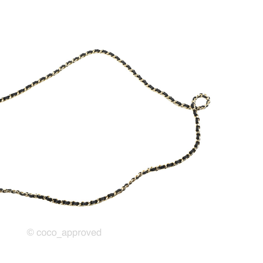 Chanel Mini Round Vanity Bag Handle With Care Black Caviar 22C