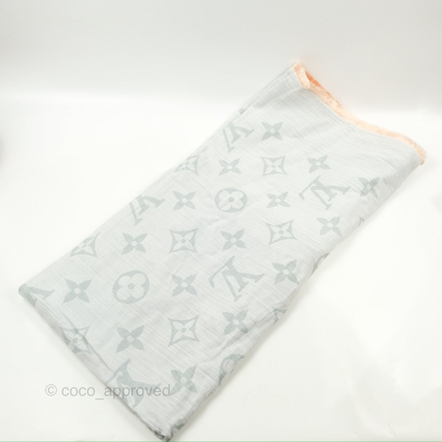 Louis Vuitton So Sweet Cotton Scarf Monogram Blue Ciel