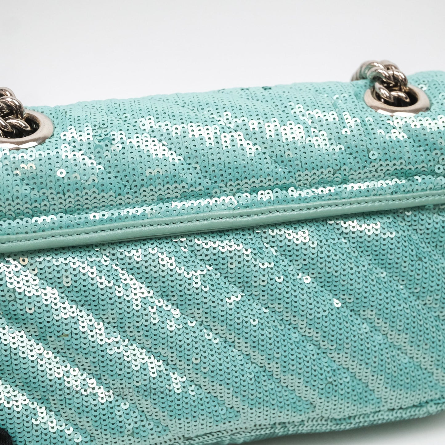 Gucci Mini Marmont Small Sequin Silver Hardware