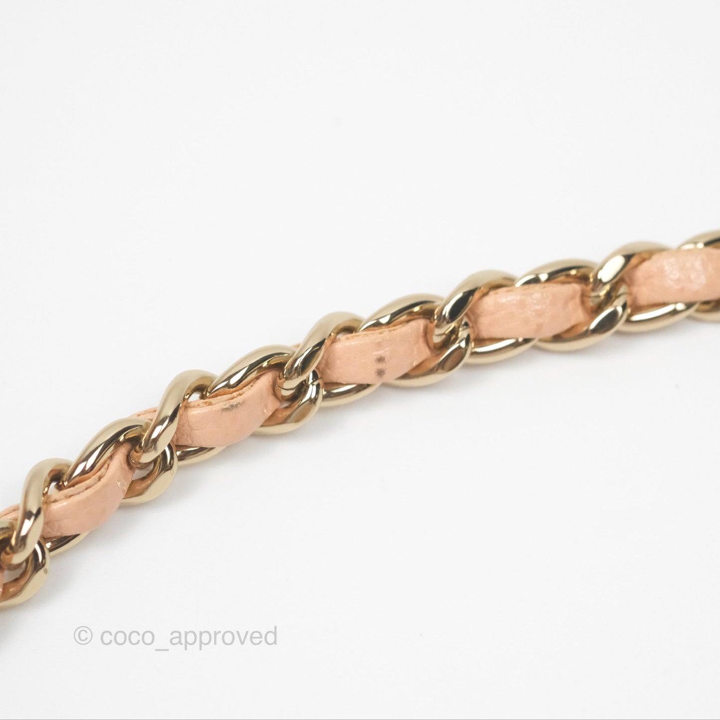 Chanel Quilted Mini Coco Handle Caviar Pink Beige Gold Hardware