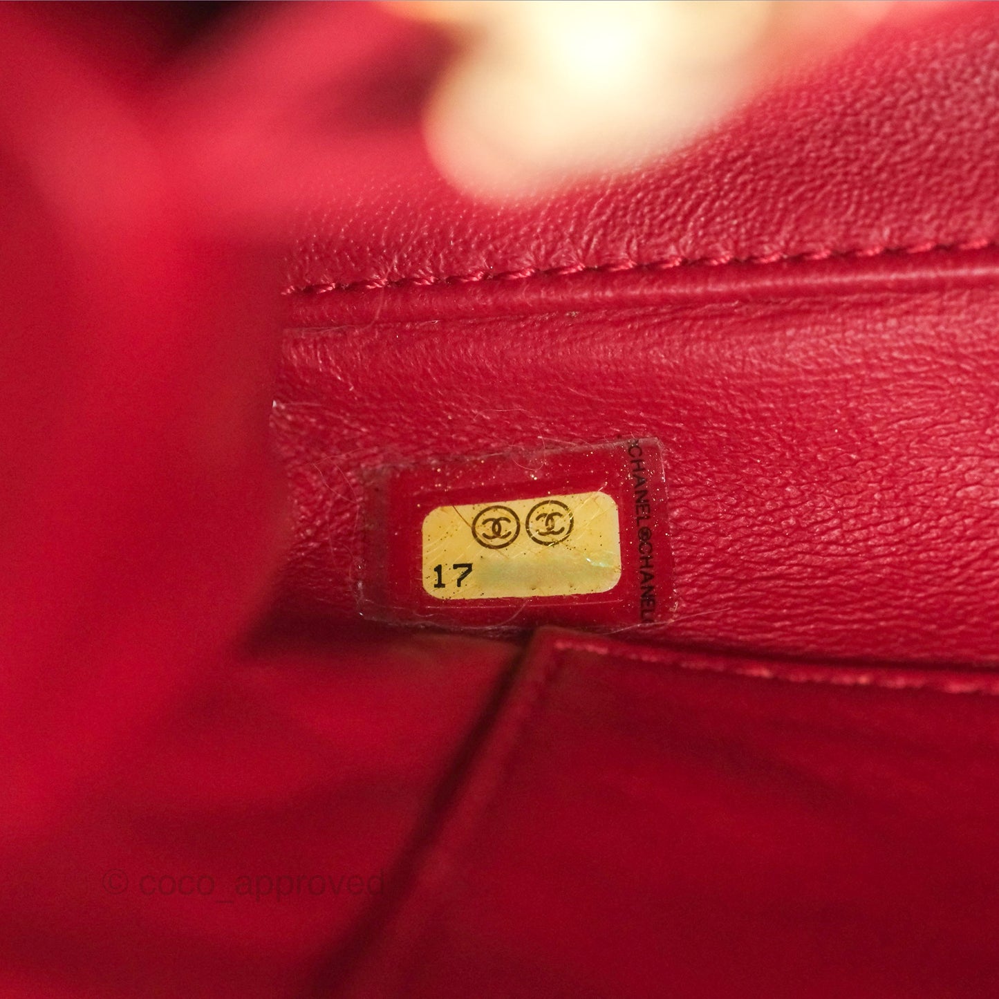 Chanel Tote Bag Red Lambskin Aged Gold Hardware