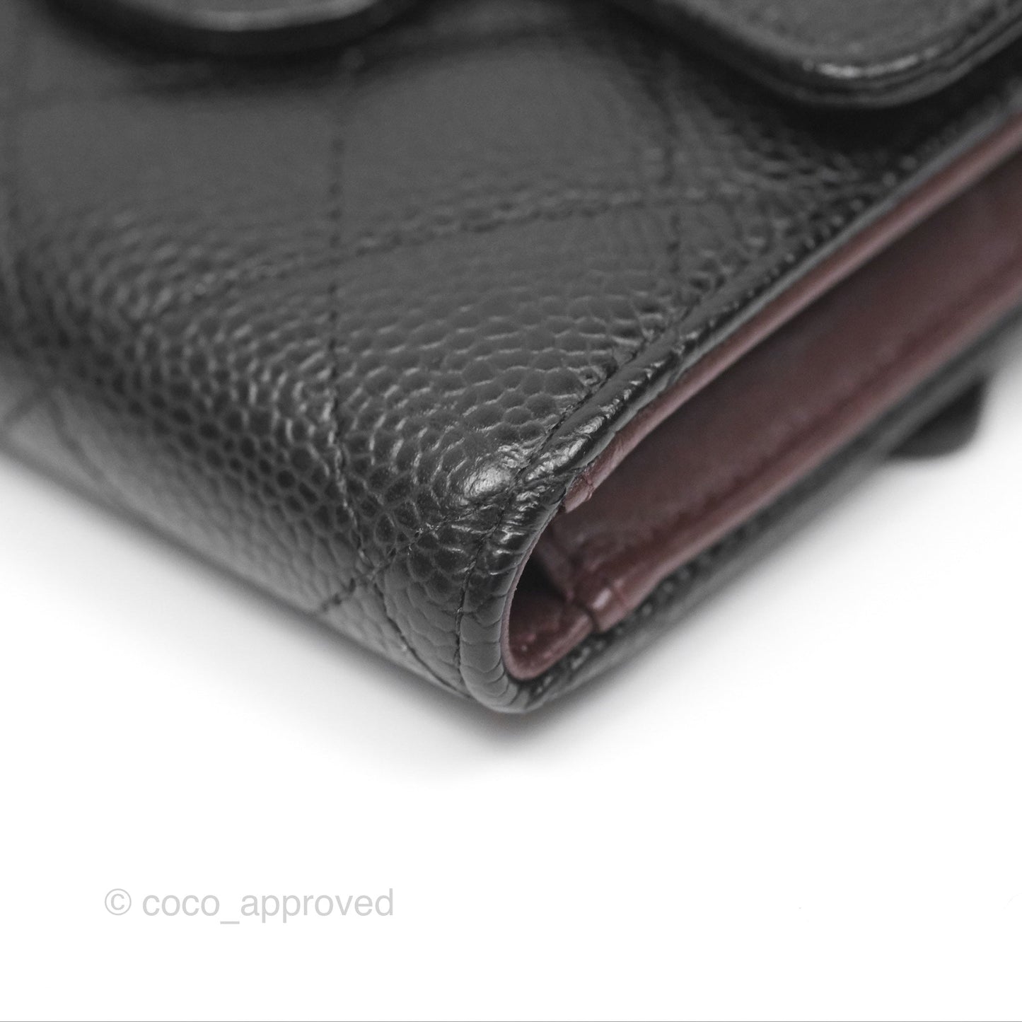 Chanel Classic Short Flap Wallet Black Caviar Silver Hardware