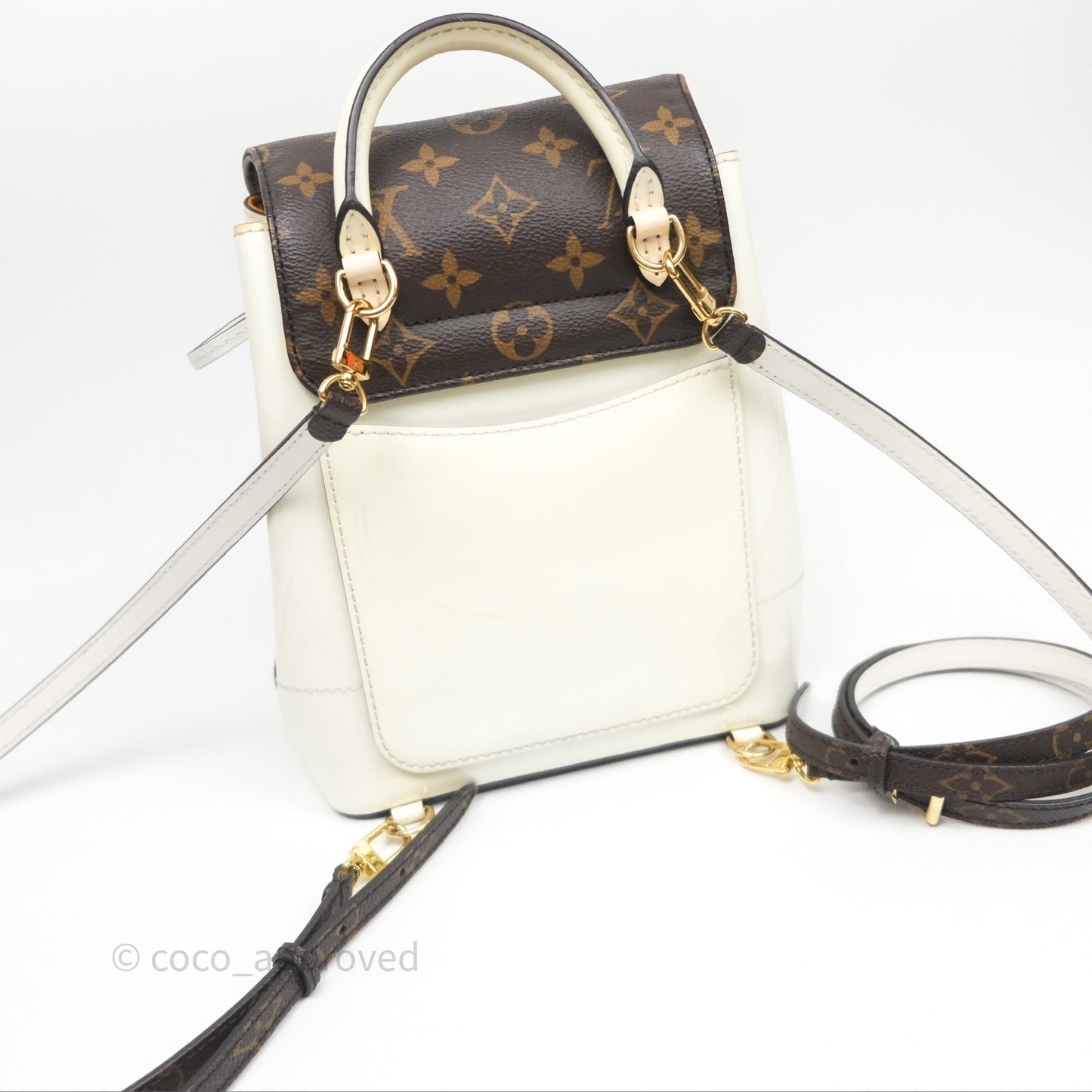 Louis Vuitton Hot Springs Backpack Monogram Patent Snow