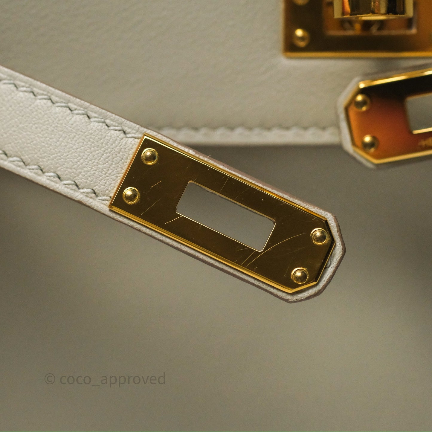 Hermès Retourne Swift Kelly 25 Gris Perle 80 Gold Hardware
