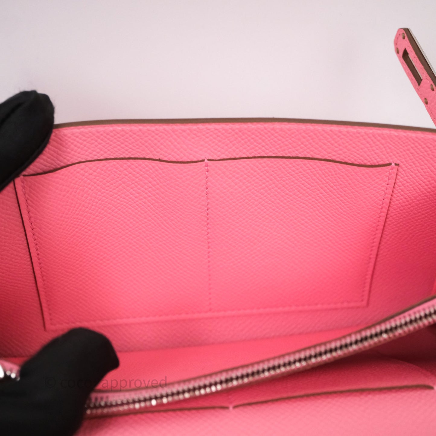 Hermès Kelly To Go Wallet Rose Confetti Epsom Palladium Hardware