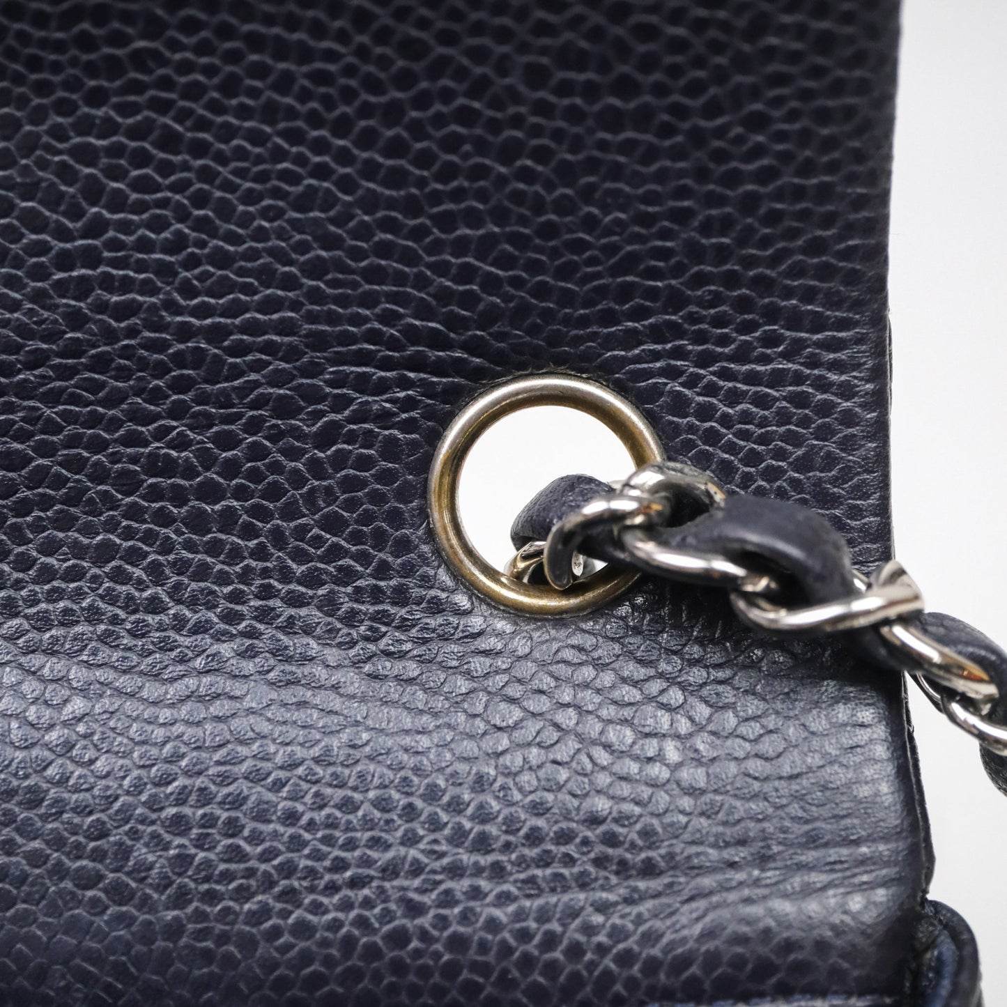 Chanel Mini Rectangular Quilted Dark Navy Caviar Silver Hardware