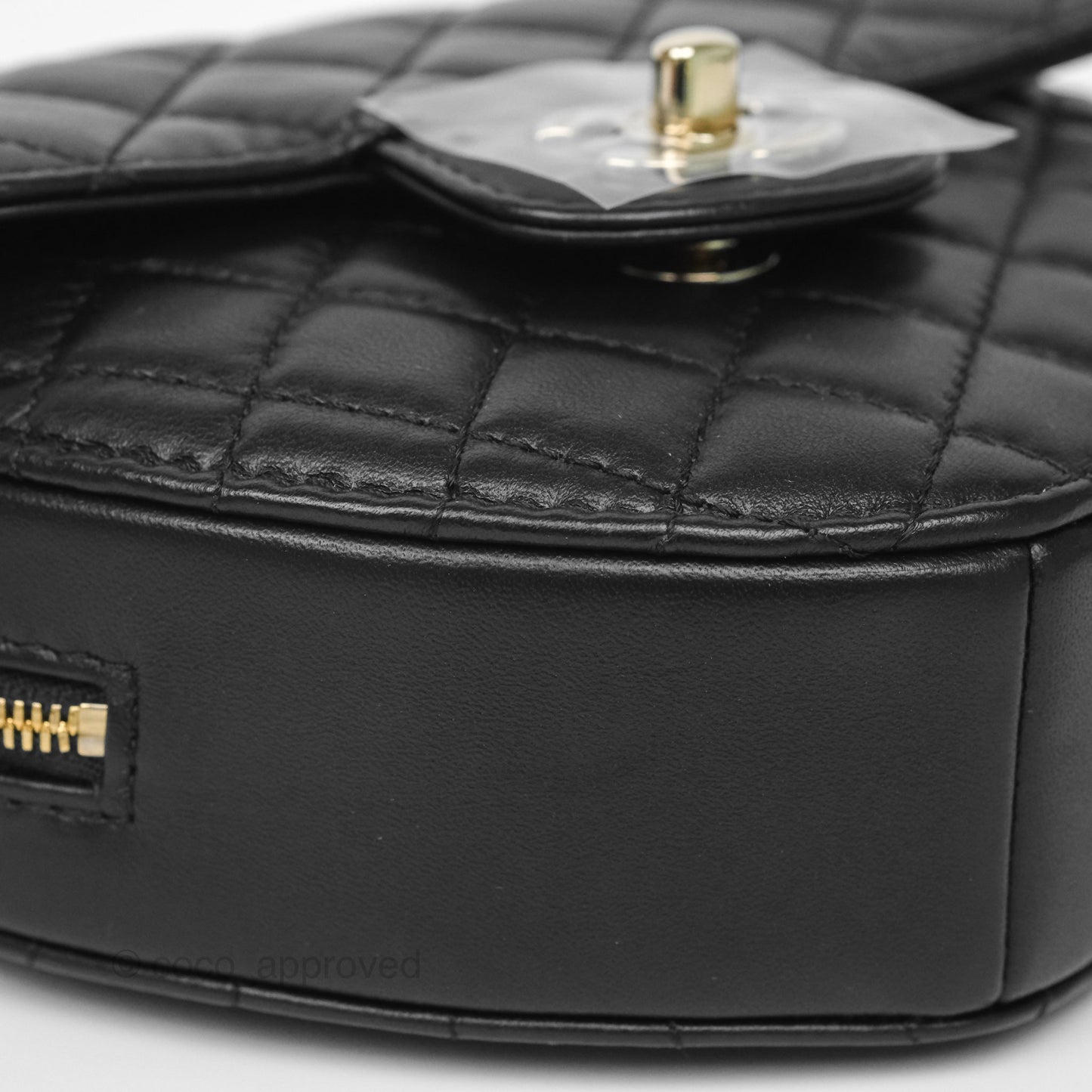 Chanel Large Heart Bag Black Lambskin Gold Hardware 22S