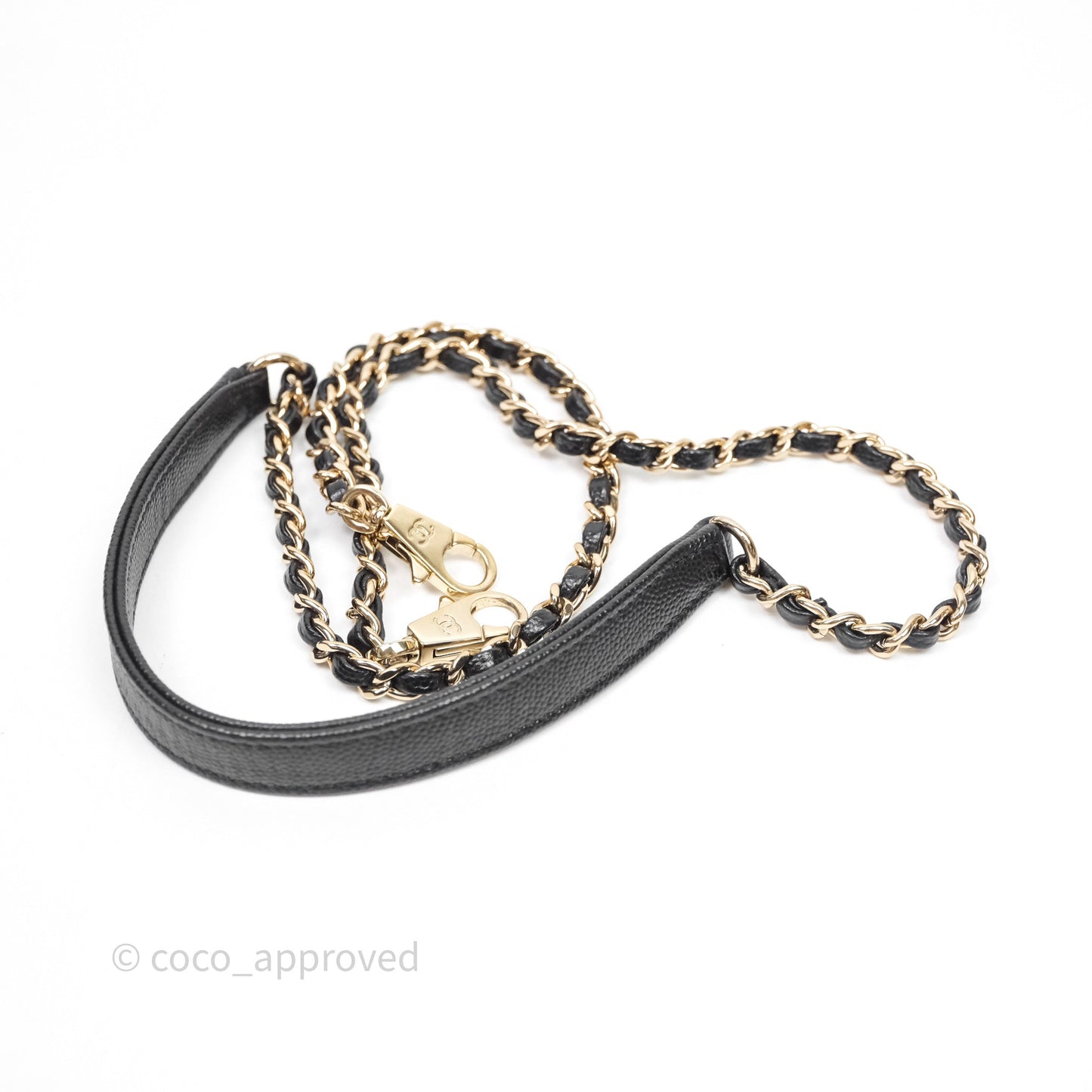 Chanel Small Coco Handle Chevron Black Caviar Gold Hardware Lizard Handle