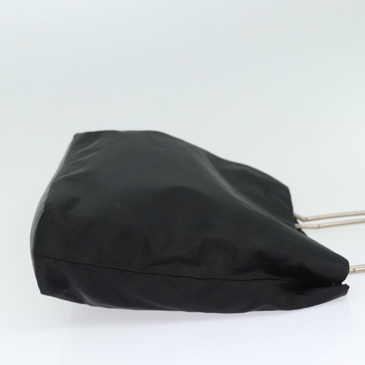 Luxury Prada Tote Bag Nylon Black Silver  85538