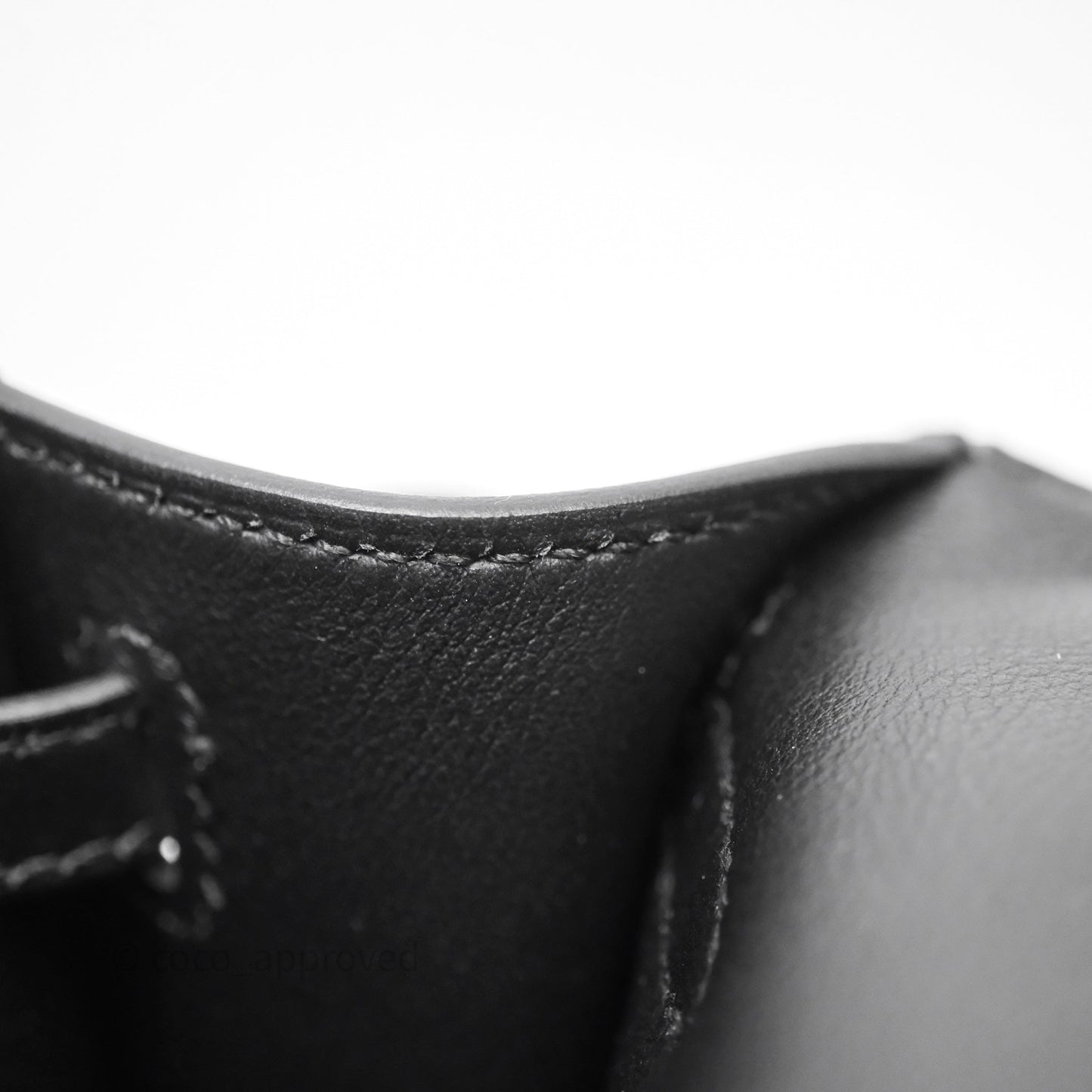 Hermès Kelly Pochette Clutch Black Swift Palladium Hardware