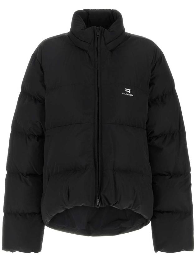 Luxury Balenciaga Sporty B Logo Point Down Padding Black