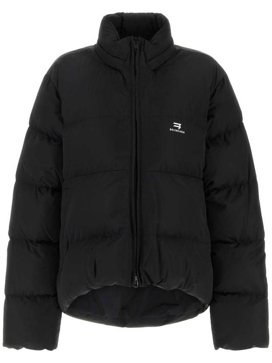 Luxury Balenciaga Sporty B Logo Point Down Padding Black