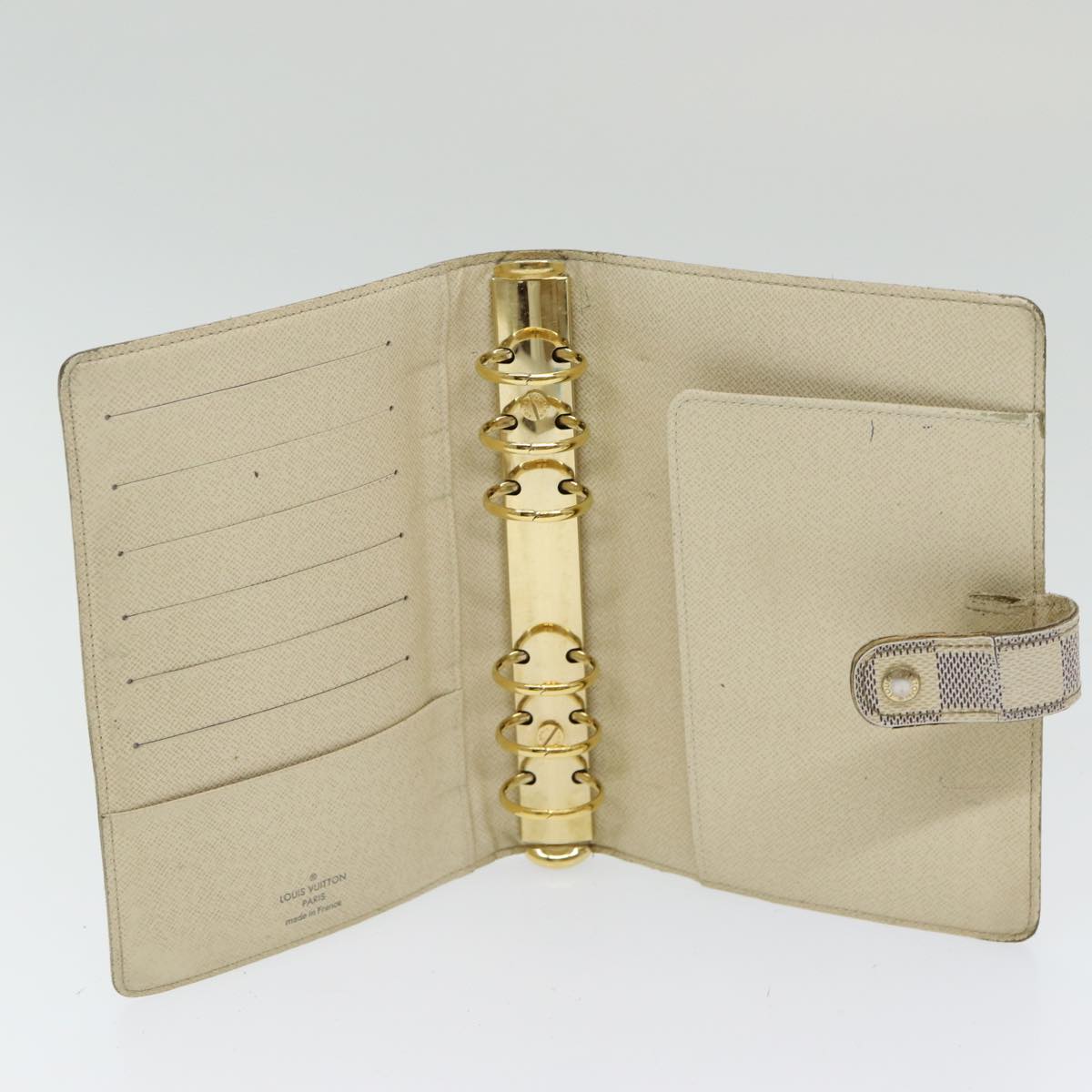 LOUIS VUITTON Damier Azur Agenda MM Day Planner Cover R20707 LV 85580