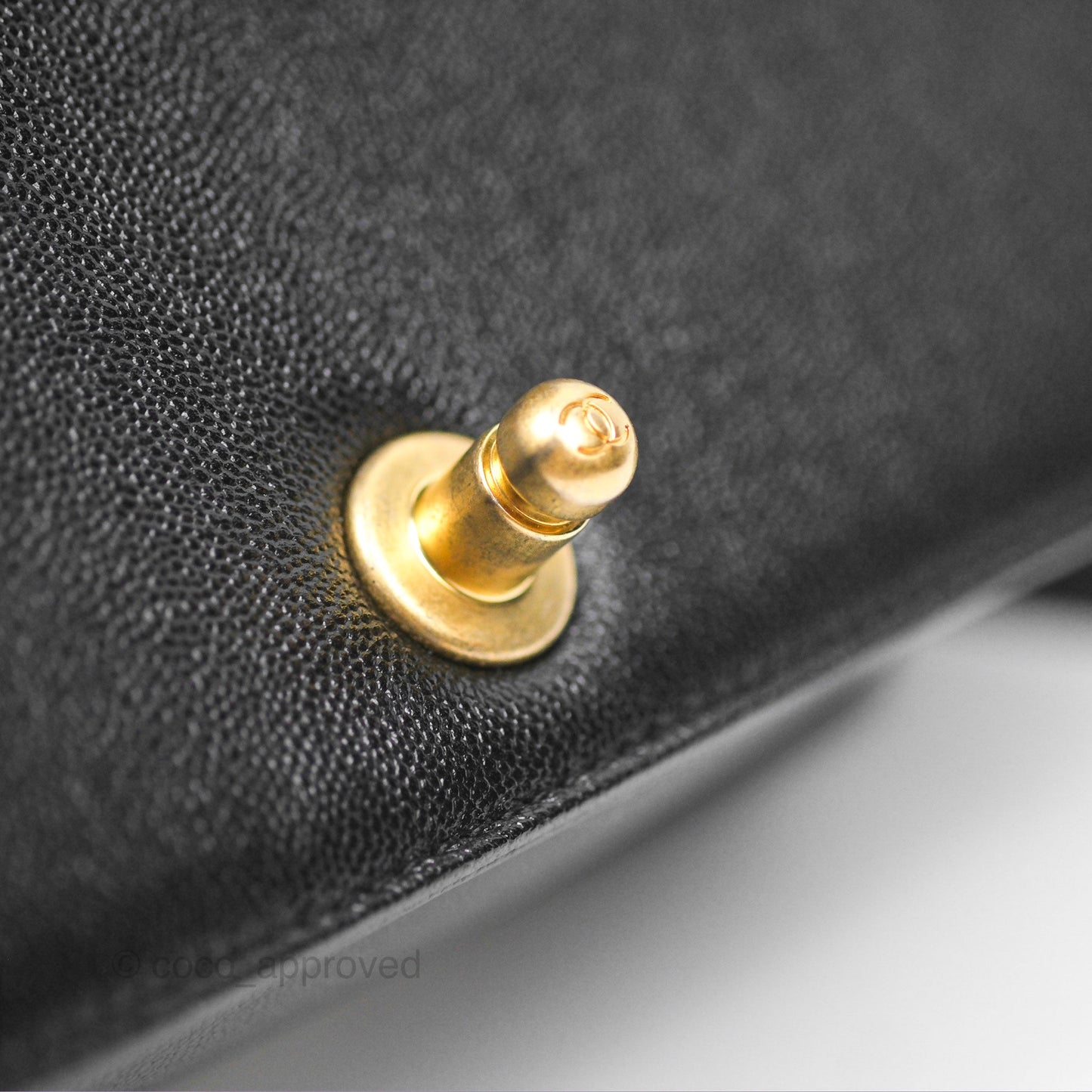 Chanel Small Chain Around Boy Quilted Black Caviar Aged Gold Hardware