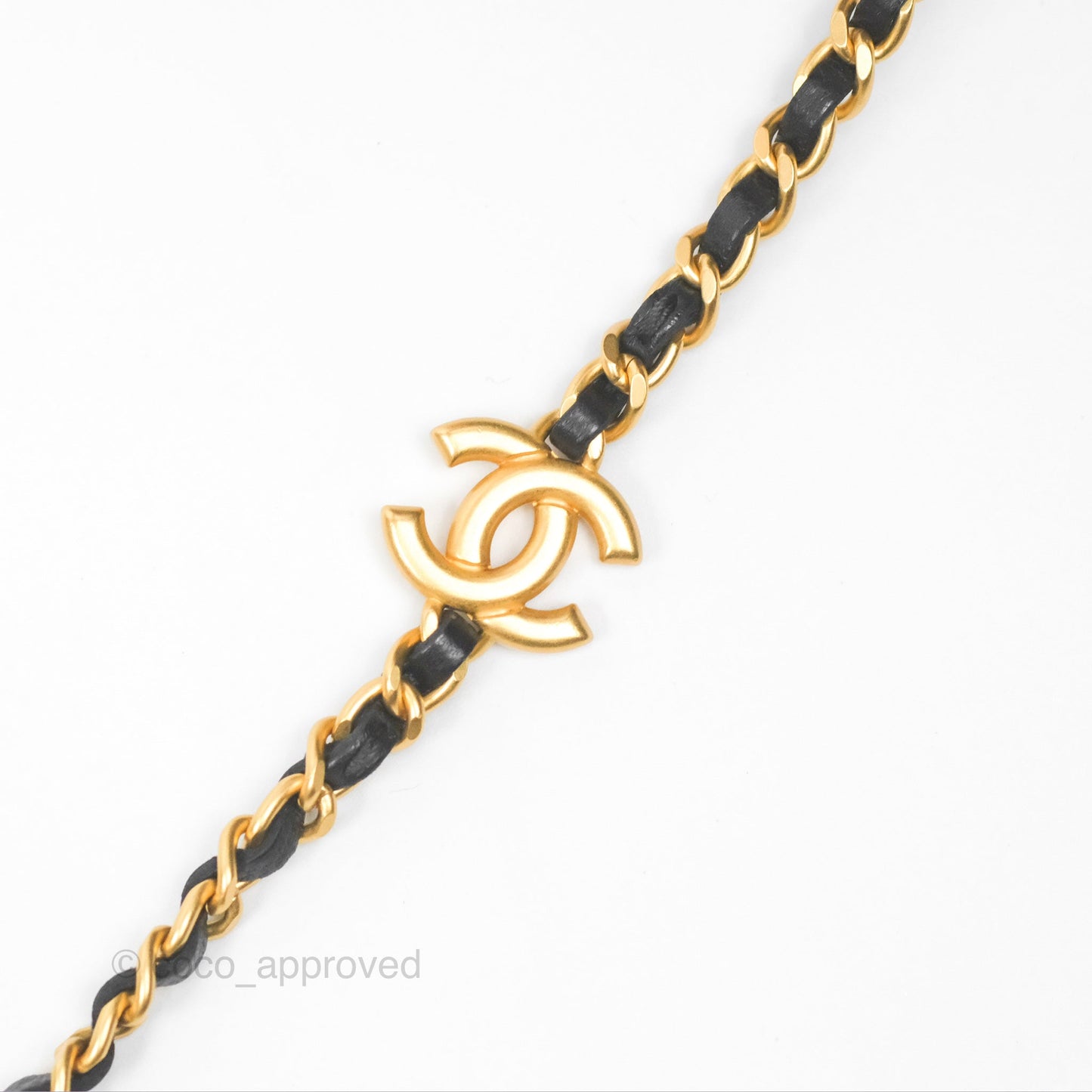 Chanel Vanity with COCO Heart Chain Black Lambskin Aged Gold Hardware