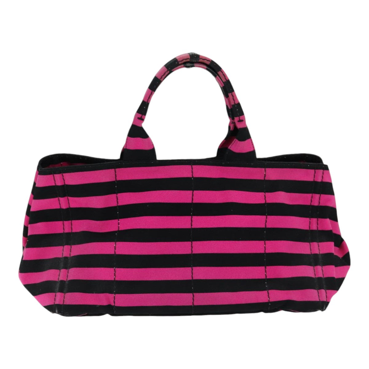 Luxury Prada Canapa GM Hand Bag Canvas Black Pink gold  85621