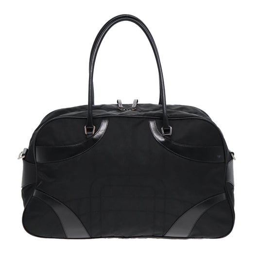Luxury Prada Shoulder Bag Nylon Black Silver  85626