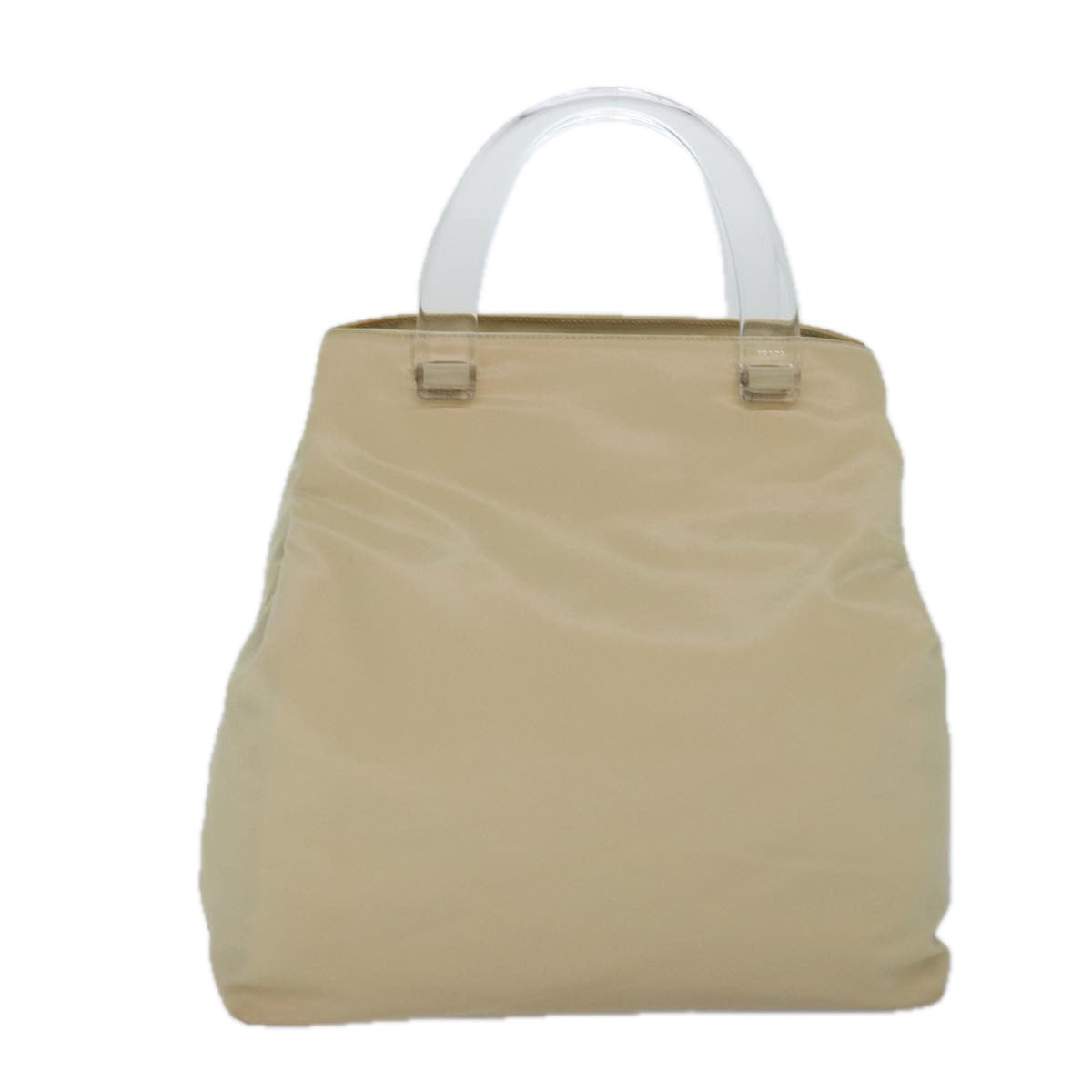 Luxury Prada Hand Bag Nylon Silver Cream  85630