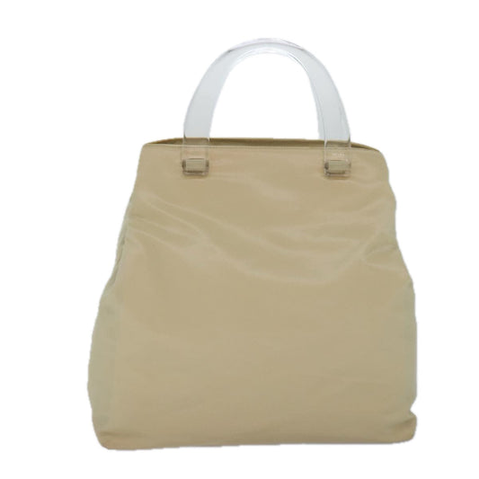 Luxury Prada Hand Bag Nylon Silver Cream  85630