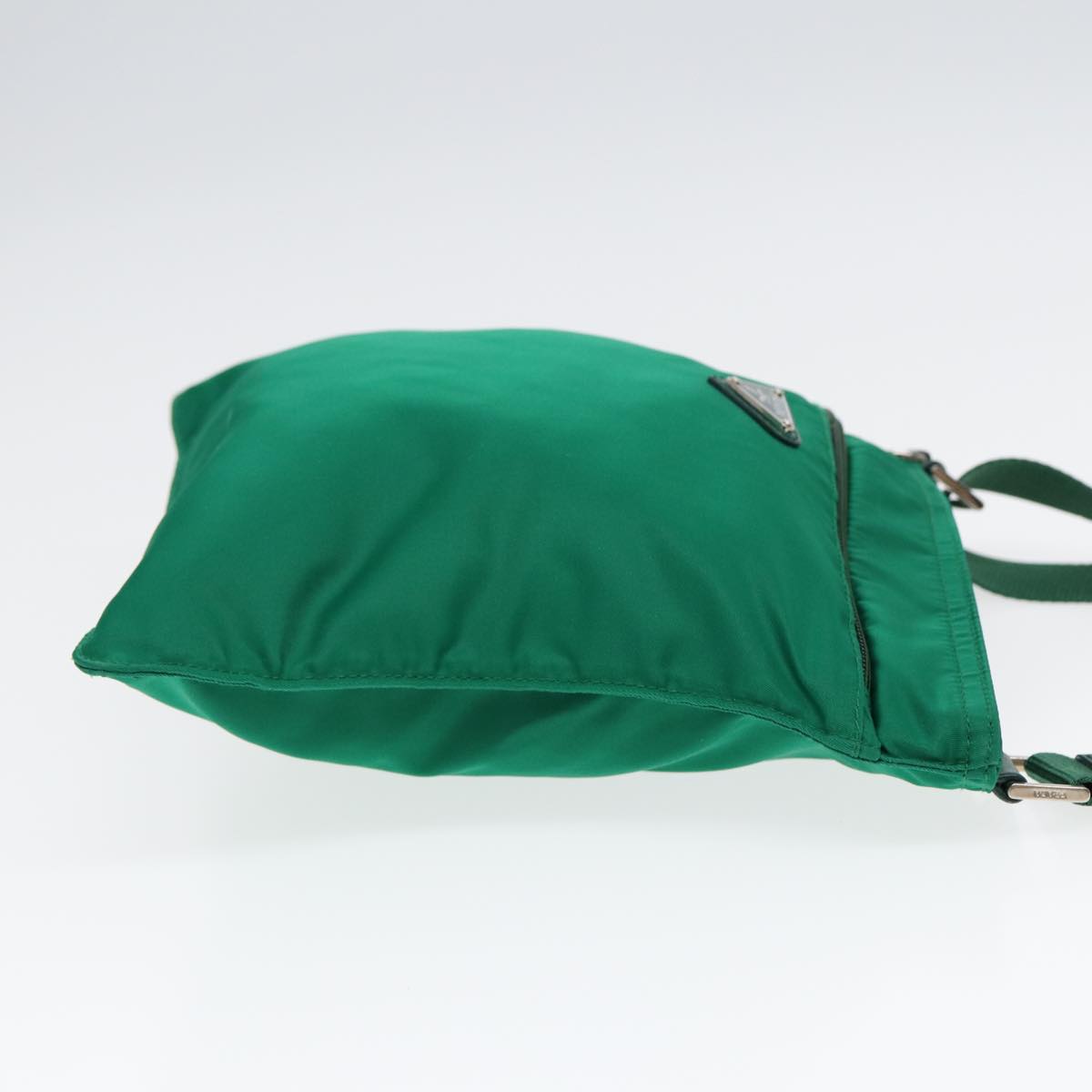 Luxury Prada Shoulder Bag Nylon Green Silver  85632