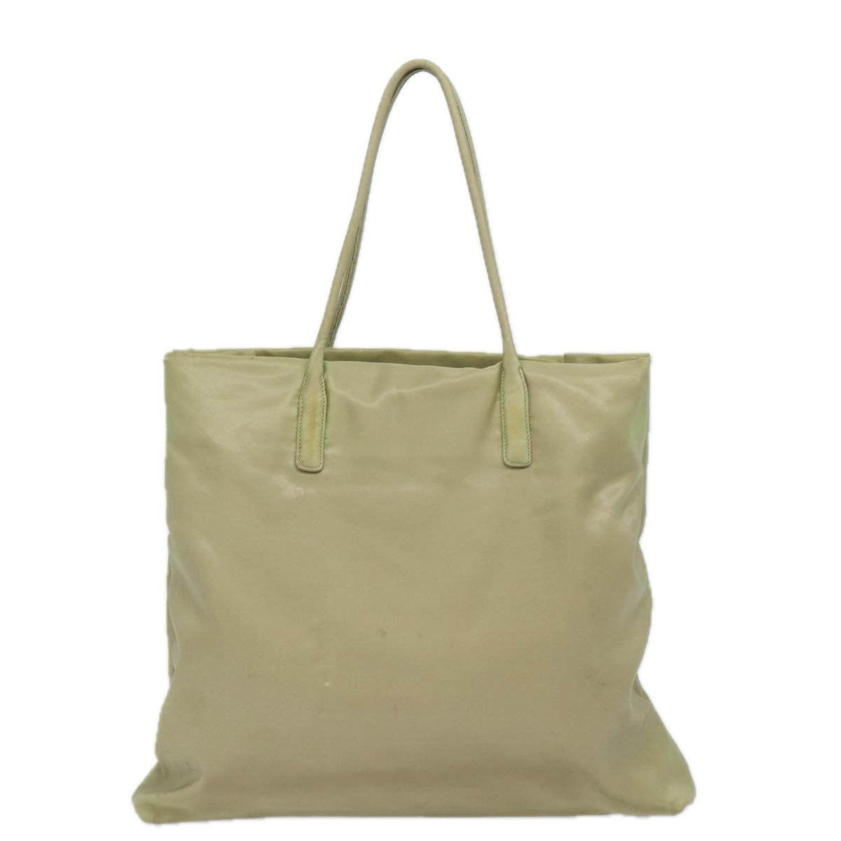 Luxury Prada Tote Bag Nylon Beige Silver  85635