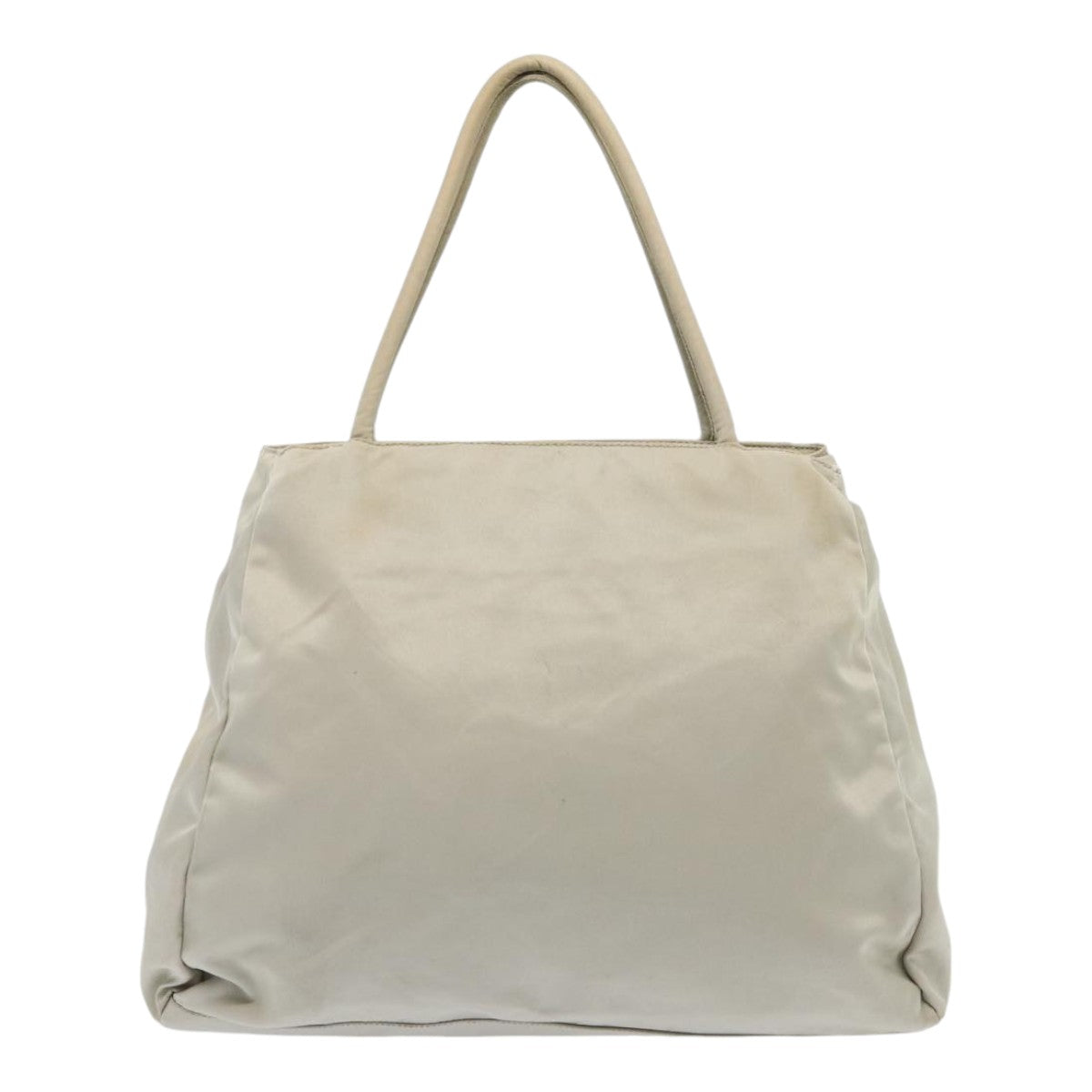 Luxury Prada Tote Bag Nylon Ivory Silver  85638