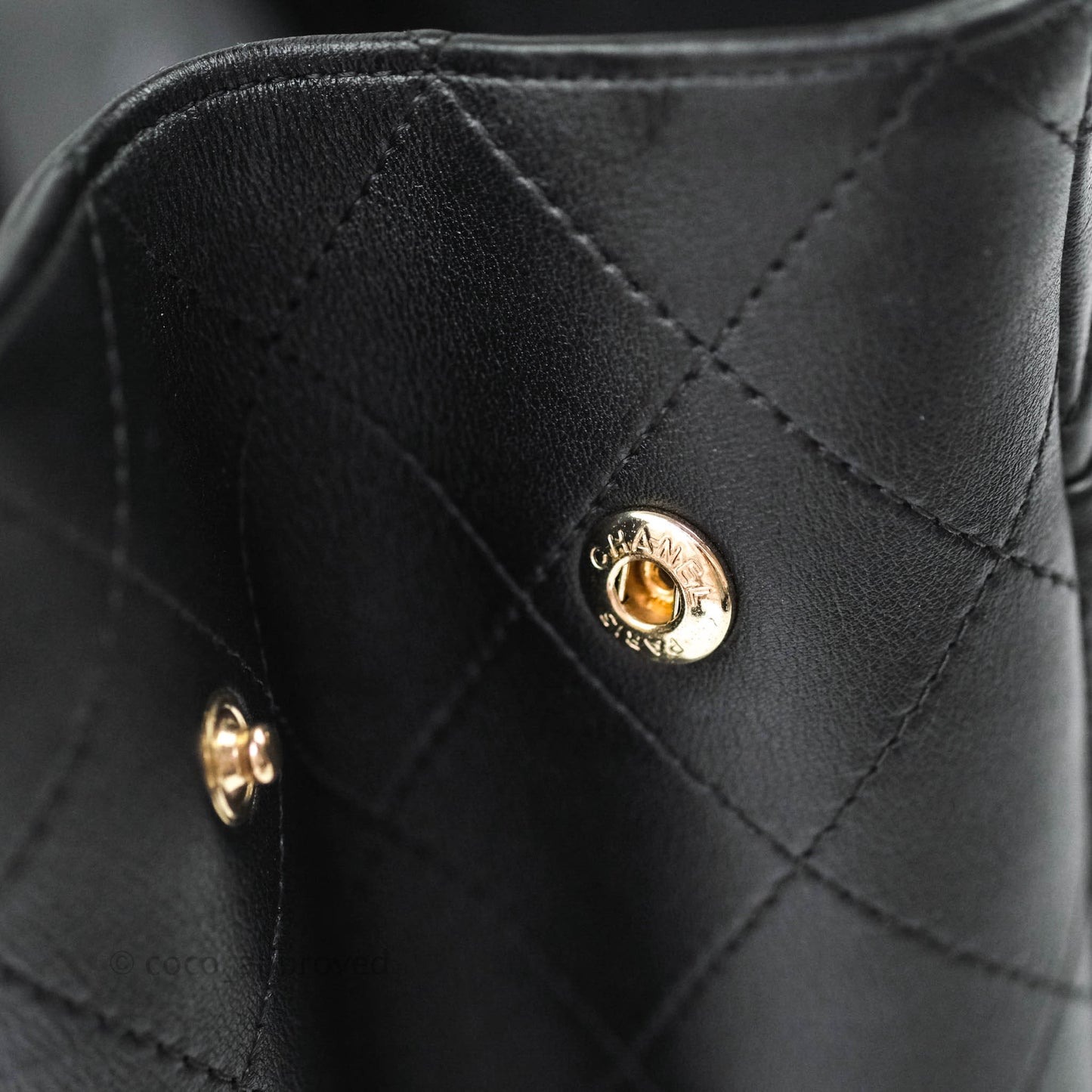 Chanel Quilted Timeless Tote Black Calfskin Gold Hardware