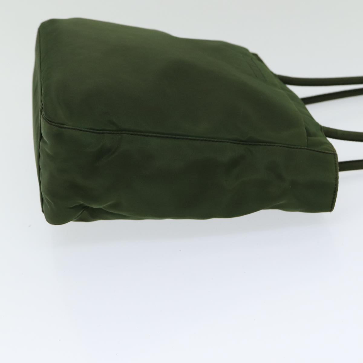 Luxury Prada Tote Bag Nylon Khaki Silver  85640