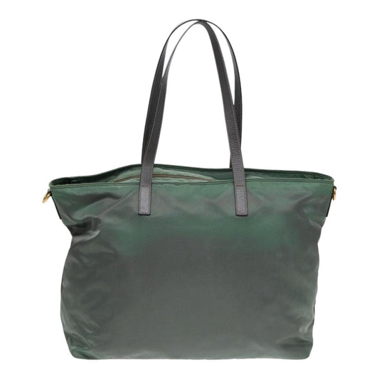 Luxury Prada Tote Bag Nylon Khaki Gold  85641