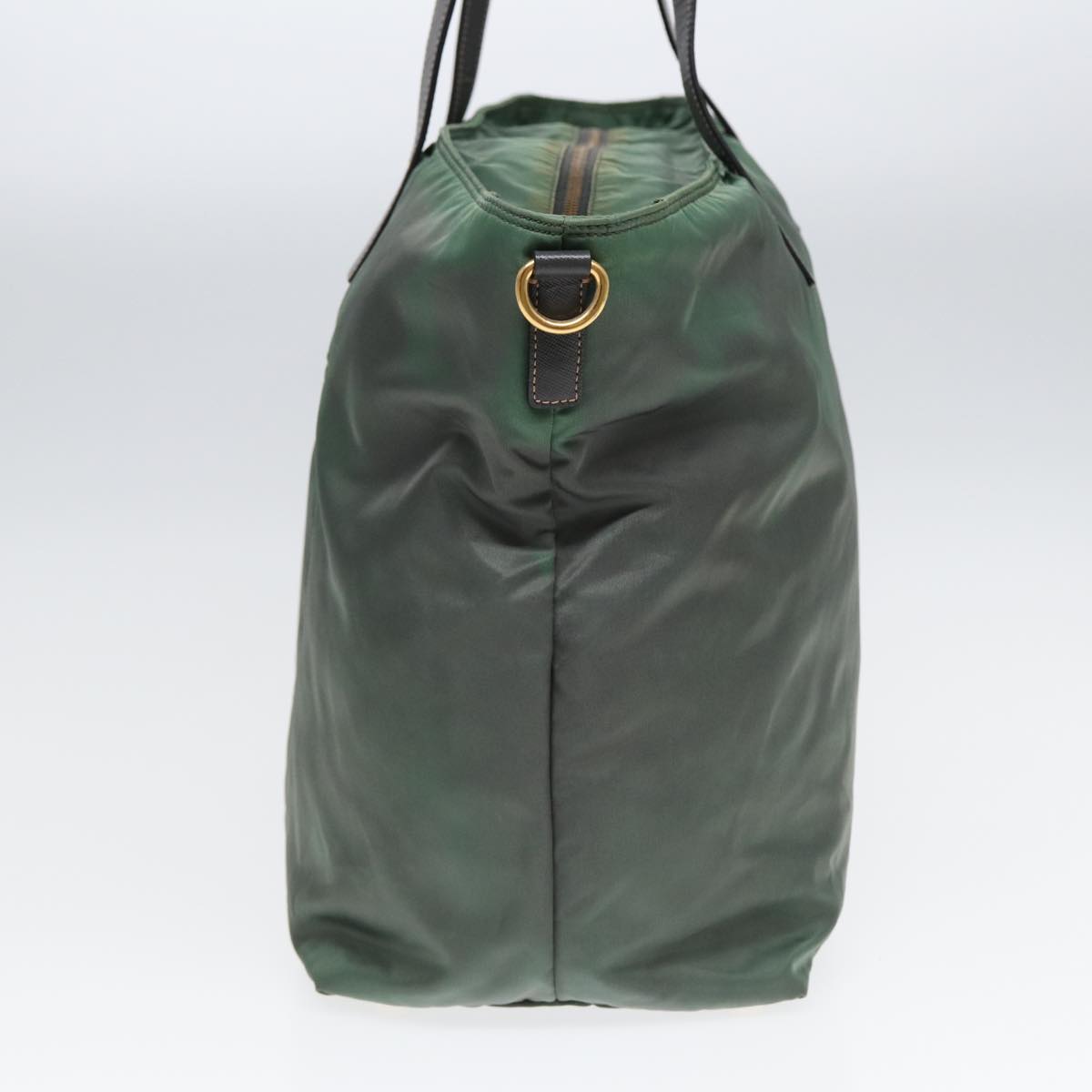Luxury Prada Tote Bag Nylon Khaki Gold  85641