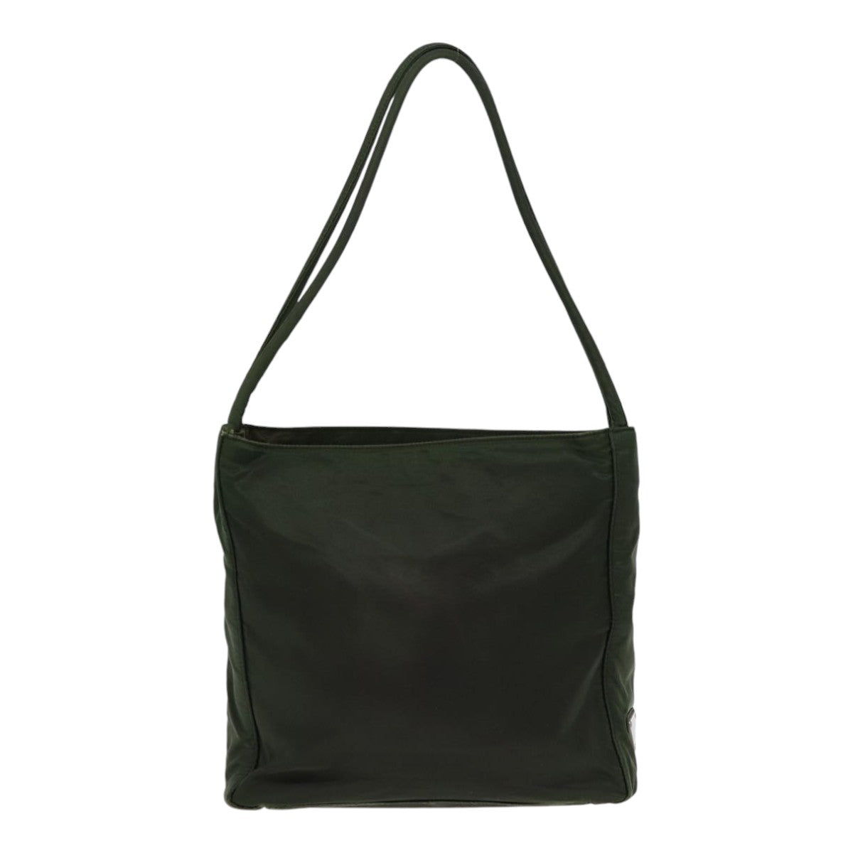 Luxury Prada Tote Bag Nylon Khaki Silver  85642