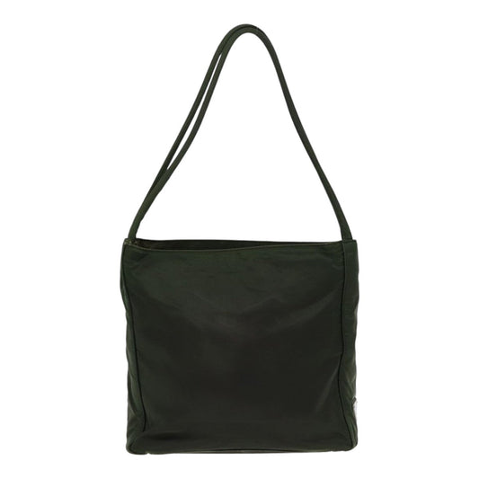 Luxury Prada Tote Bag Nylon Khaki Silver  85642