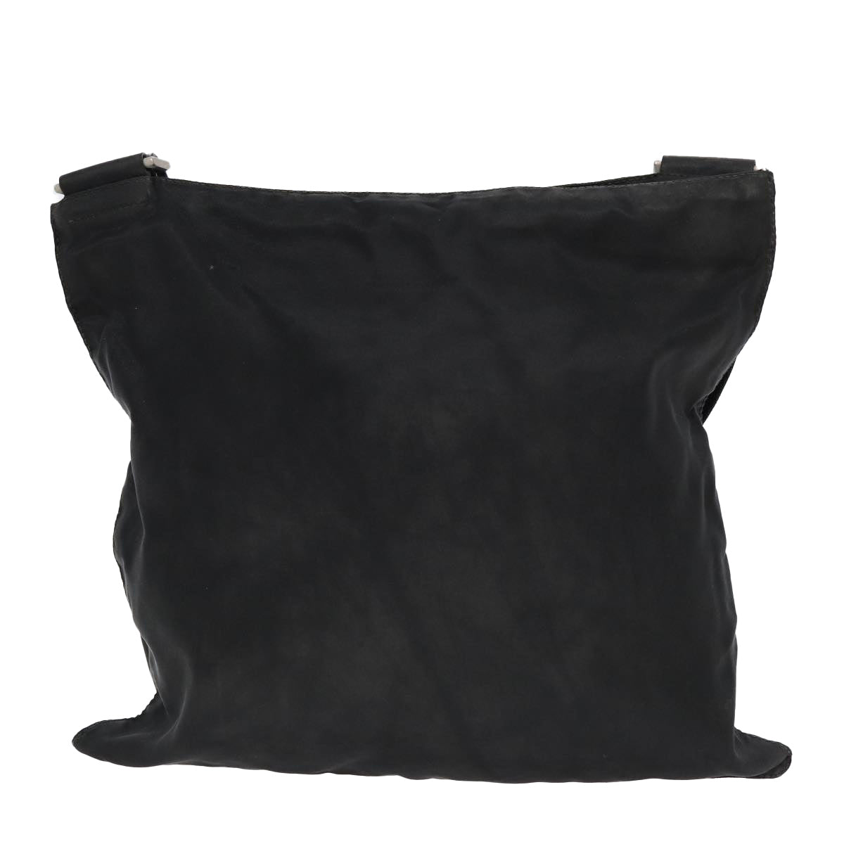 Luxury Prada Shoulder Bag Nylon Black Silver  85650