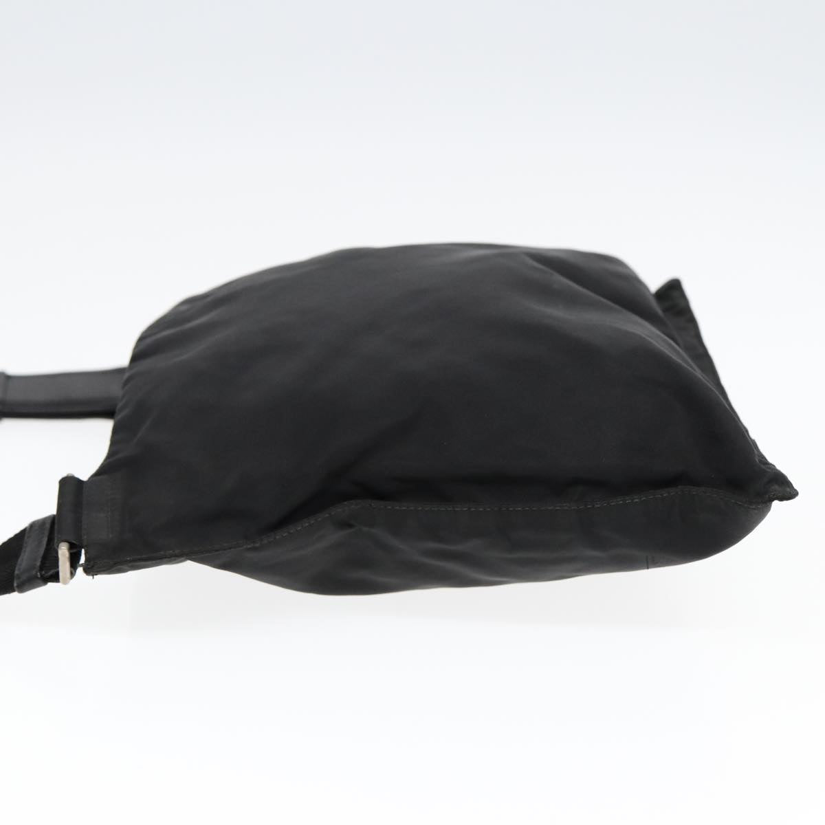 Luxury Prada Shoulder Bag Nylon Black Silver  85650