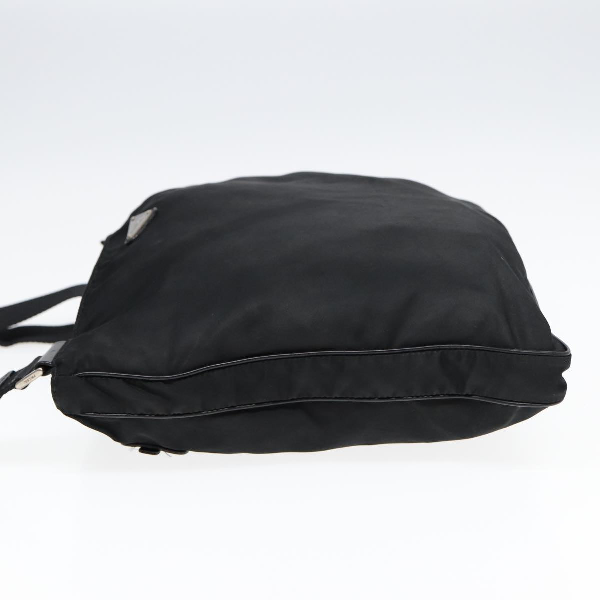 Luxury Prada Shoulder Bag Nylon Black Silver  85651