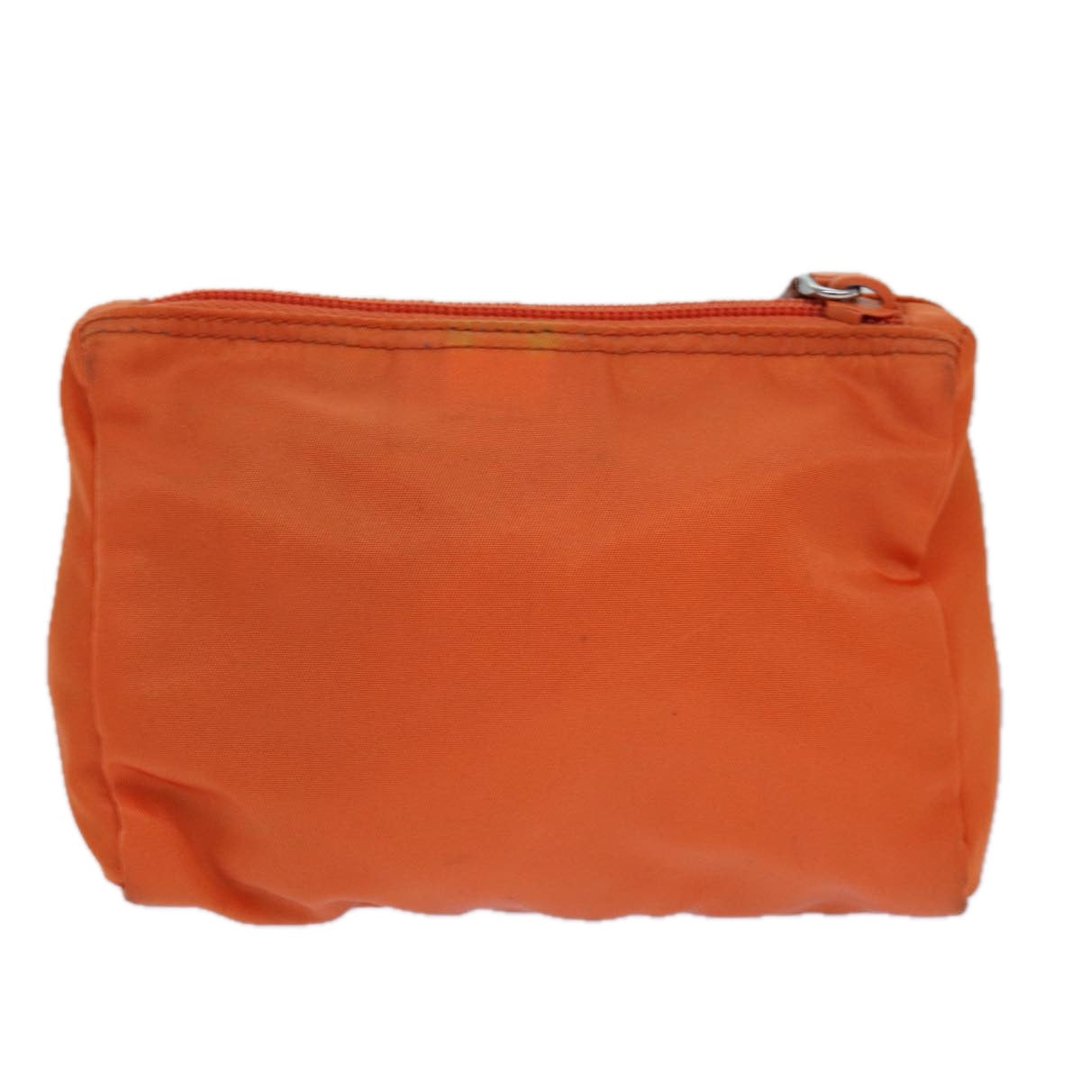 Luxury Prada Pouch Nylon Silver Orange  85656