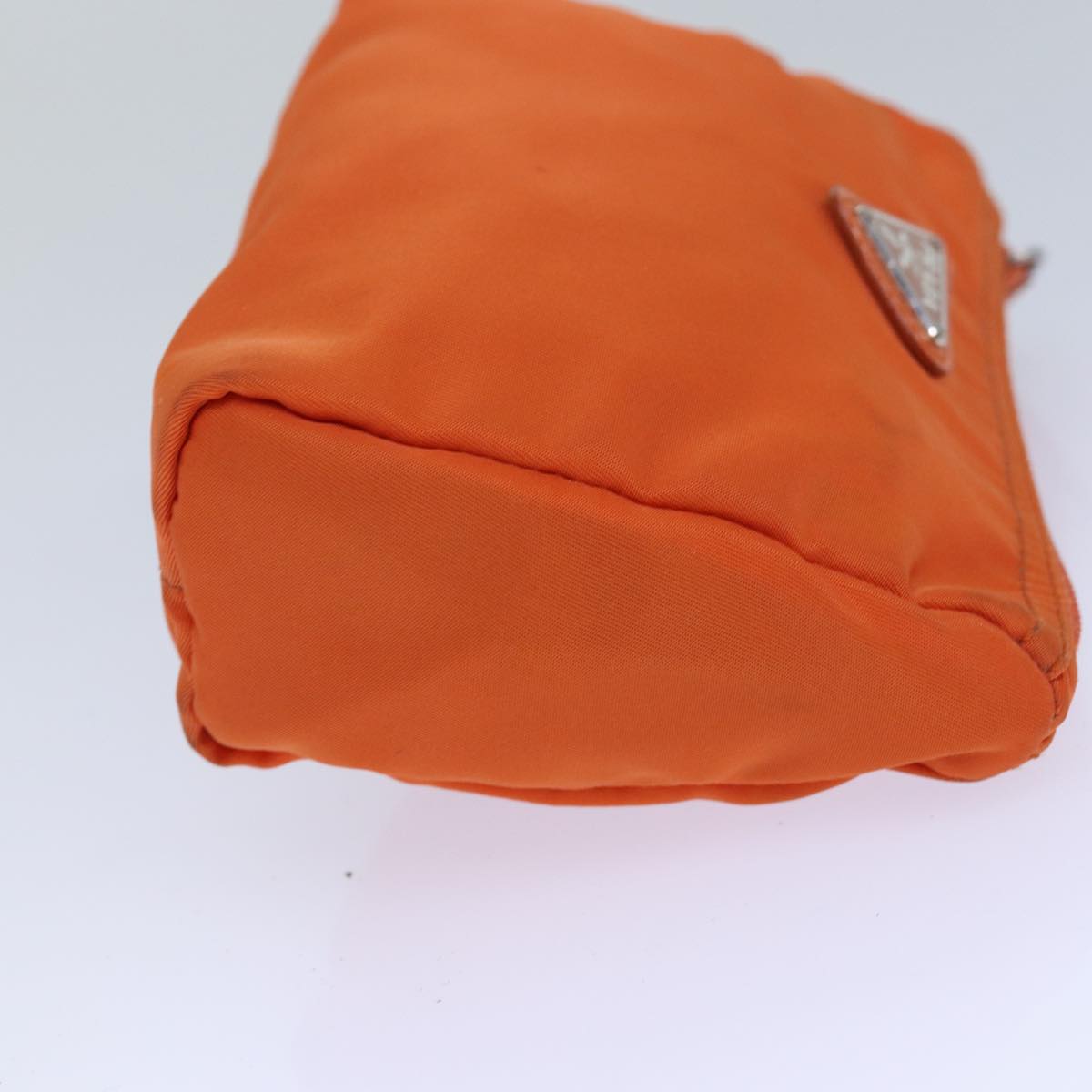 Luxury Prada Pouch Nylon Silver Orange  85656