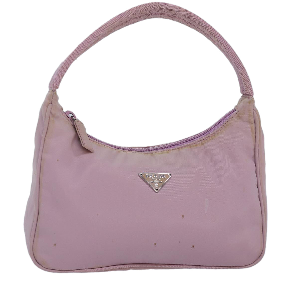 Luxury Prada Hand Bag Nylon Pink Silver  85665