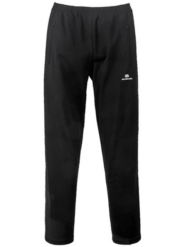 Luxury Balenciaga BB Logo Jogger Track Pants Black