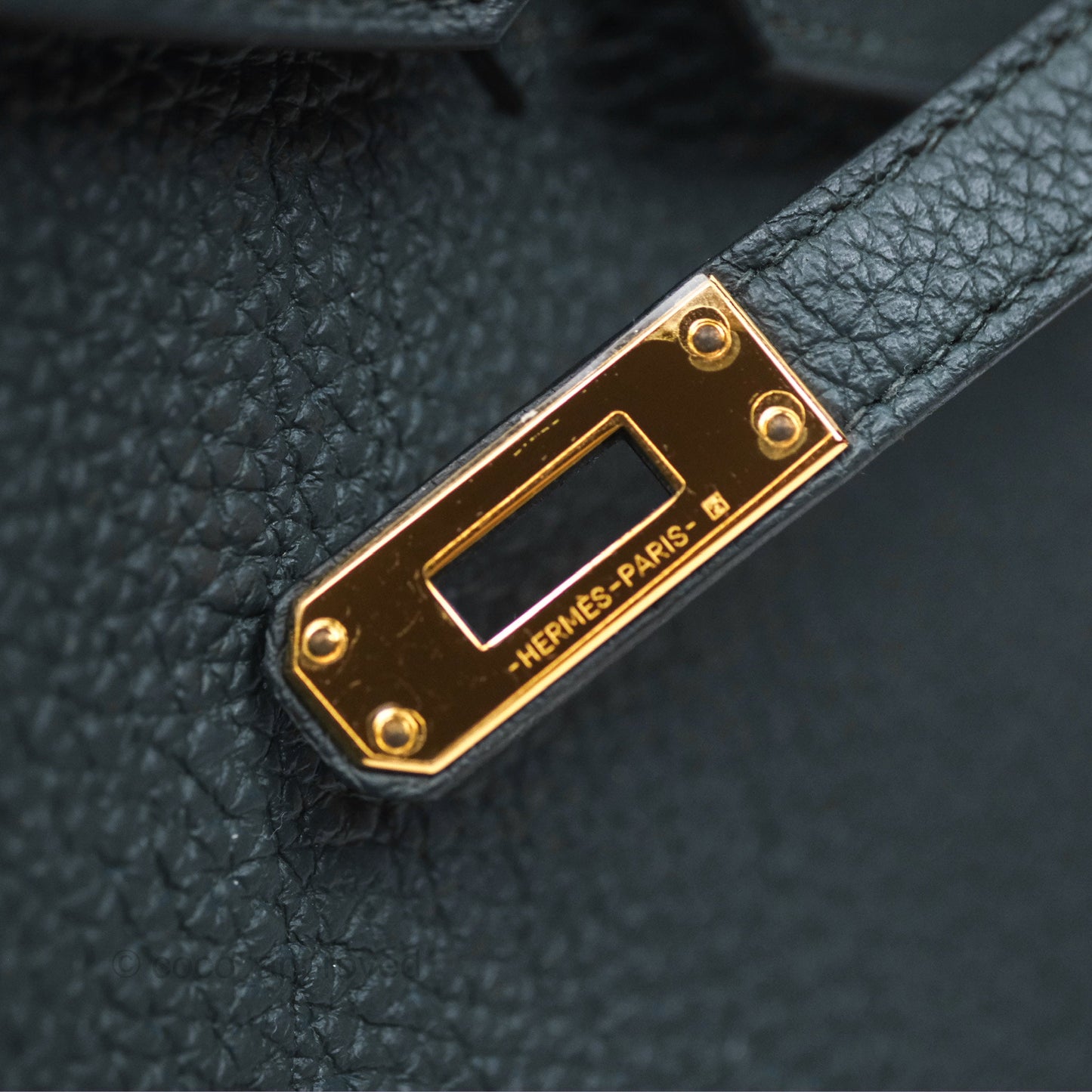 Hermès Birkin 25 Retourne Vert Cypres 6O Togo Gold Hardware