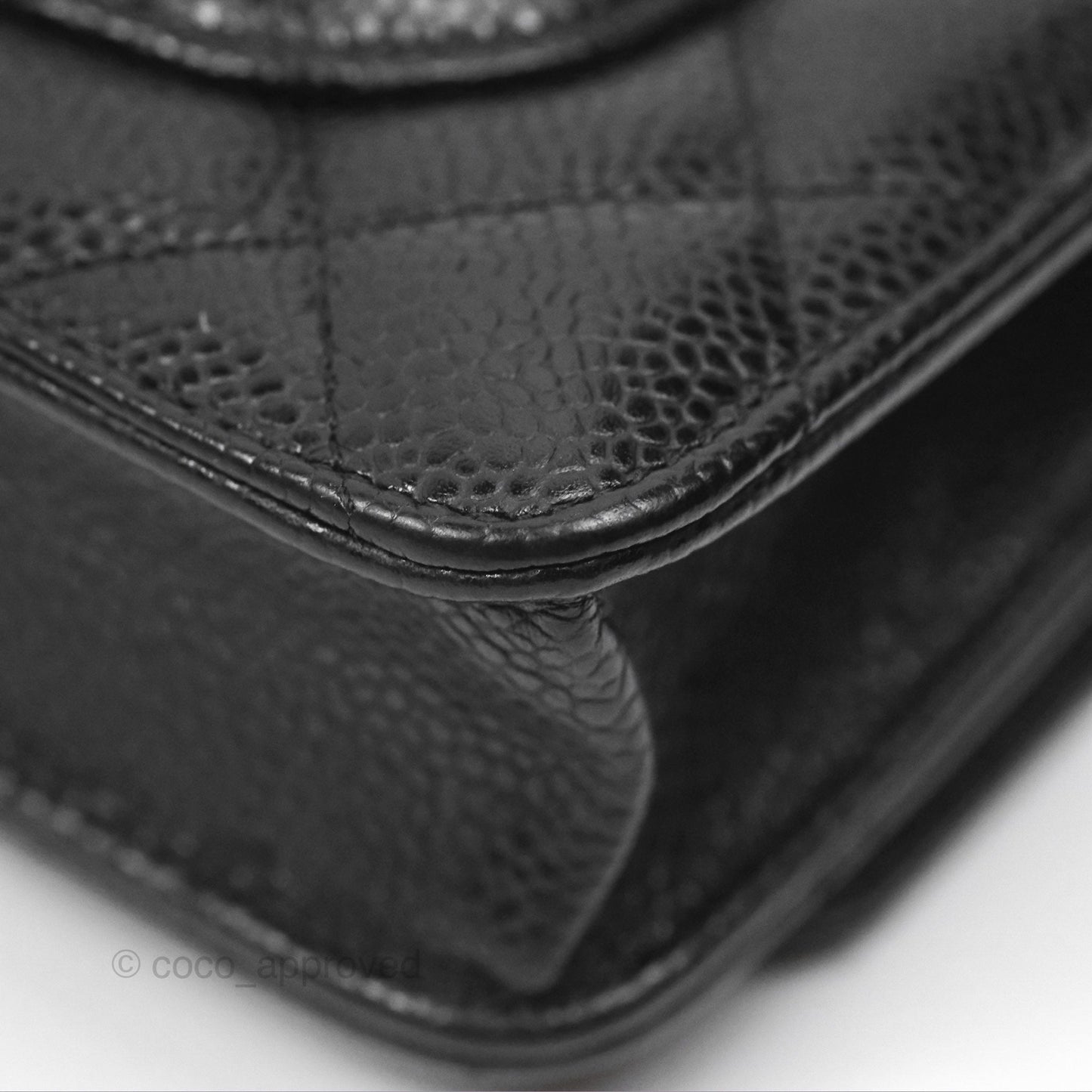 Chanel Classic Wallet on Chain WOC Quilted Black Caviar Gold Hardware