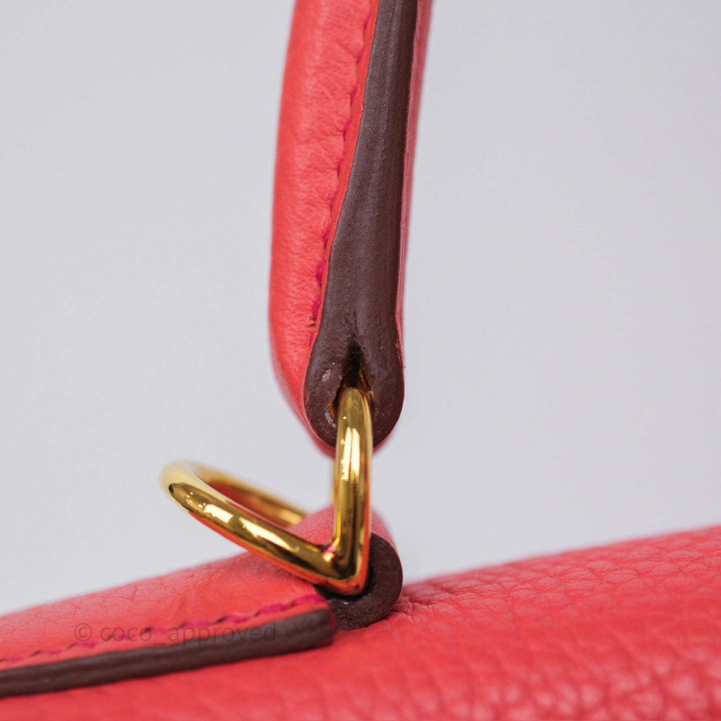 Hermès Kelly 28 Rose Jaipur Retourne Togo Gold Hardware