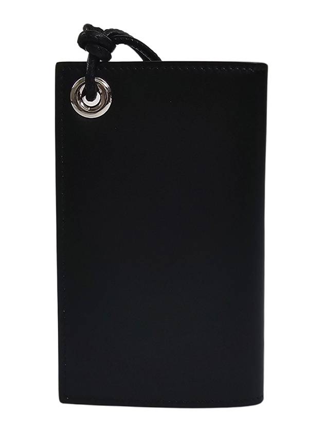 Luxury Saint Laurent Men's Logo Strap Card Wallet Black