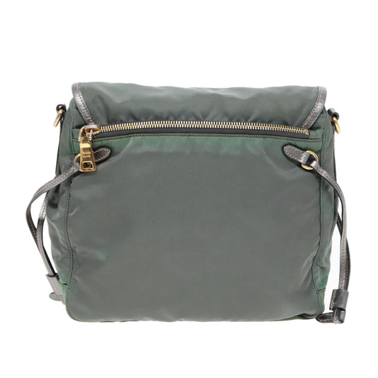 Luxury Prada Shoulder Bag Nylon Green Gold  85711