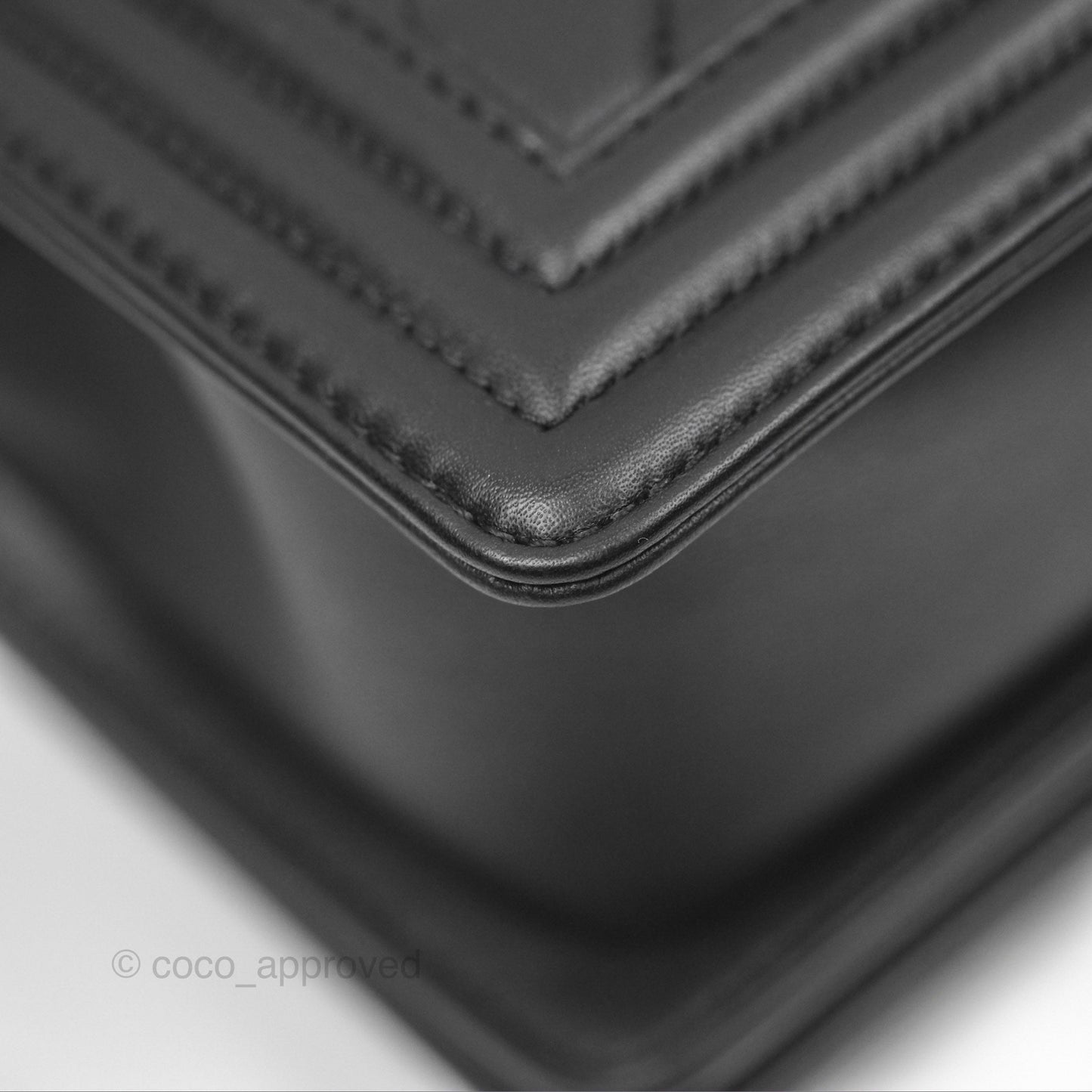 Chanel Small Boy Quilted Black Calfskin Ruthenium Hardware