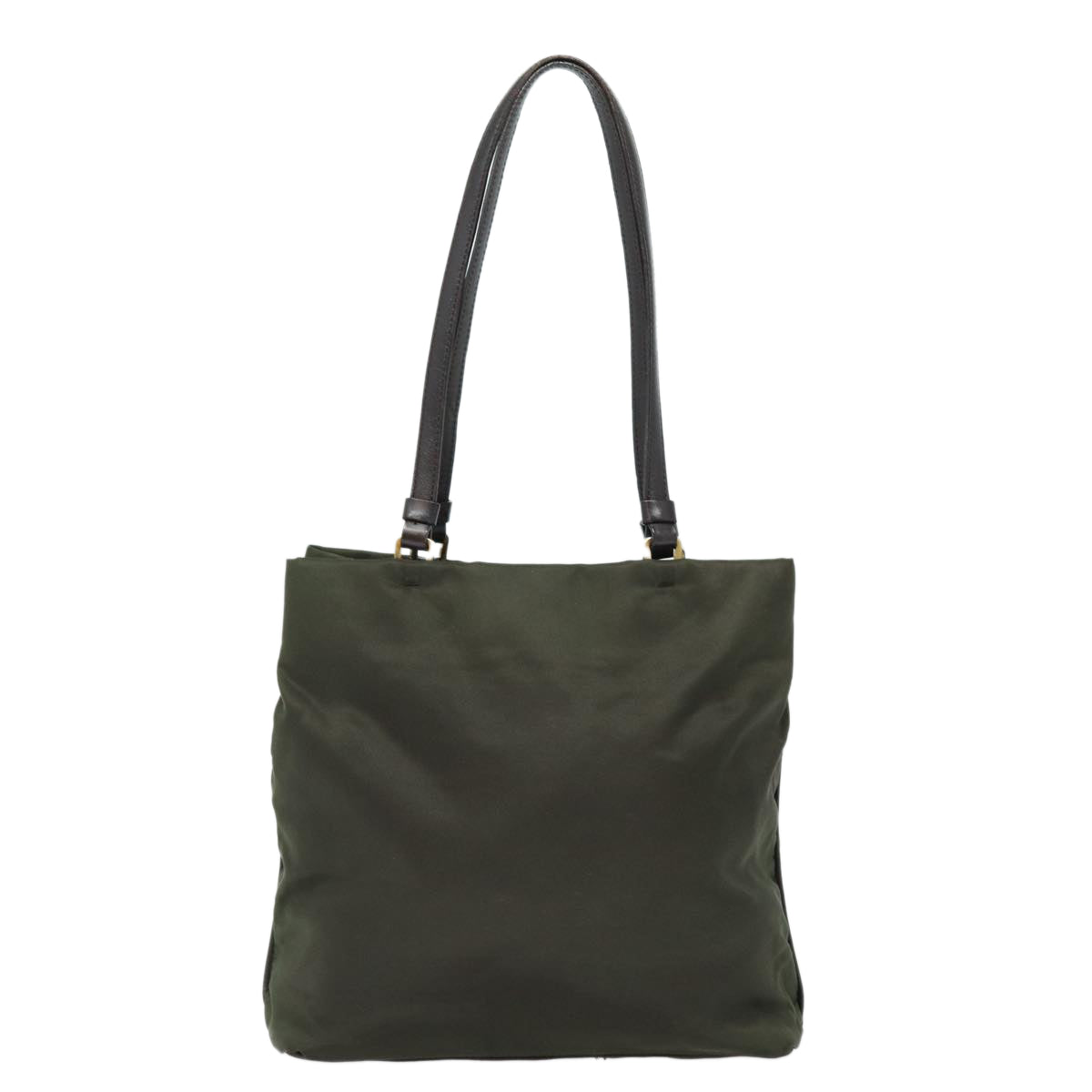 Luxury Prada Shoulder Bag Nylon Khaki Gold  85712
