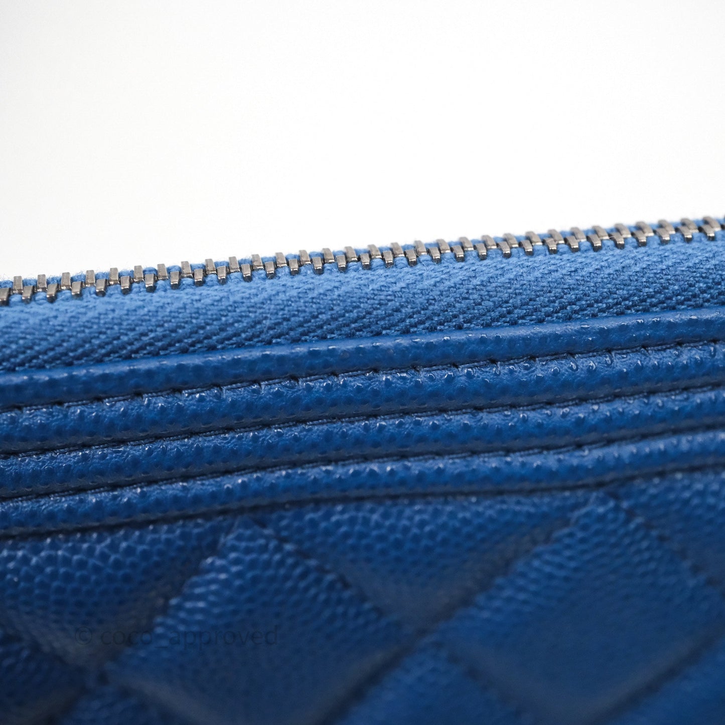 Chanel Large O Case Boy Blue Caviar Ruthenium Hardware