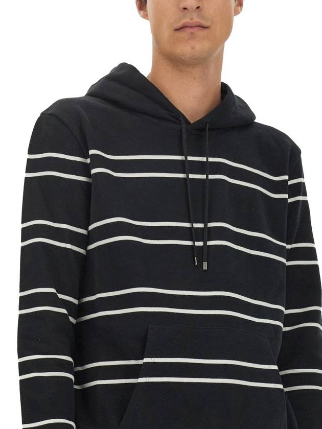Luxury Saint Laurent Stripe Hoodie Black