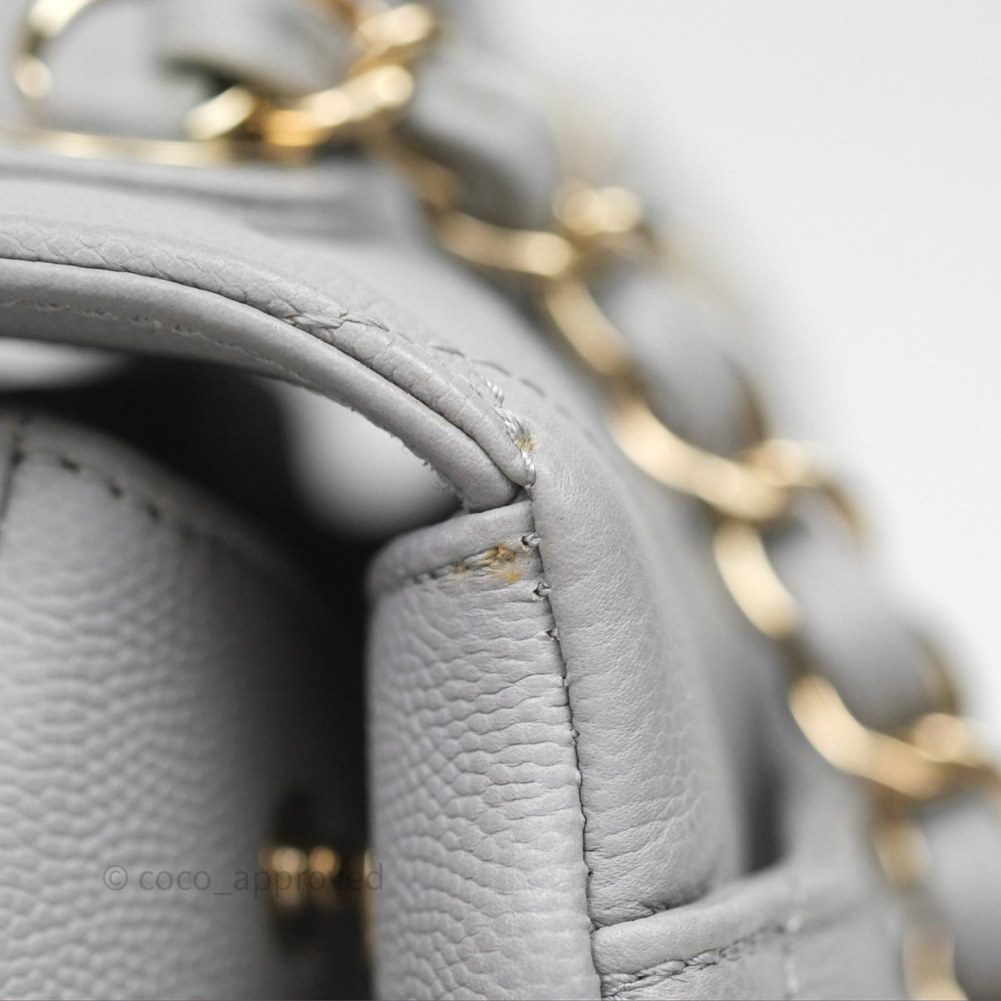 Chanel Quilted Medium Business Affinity Flap Grey Caviar Gold Hardware