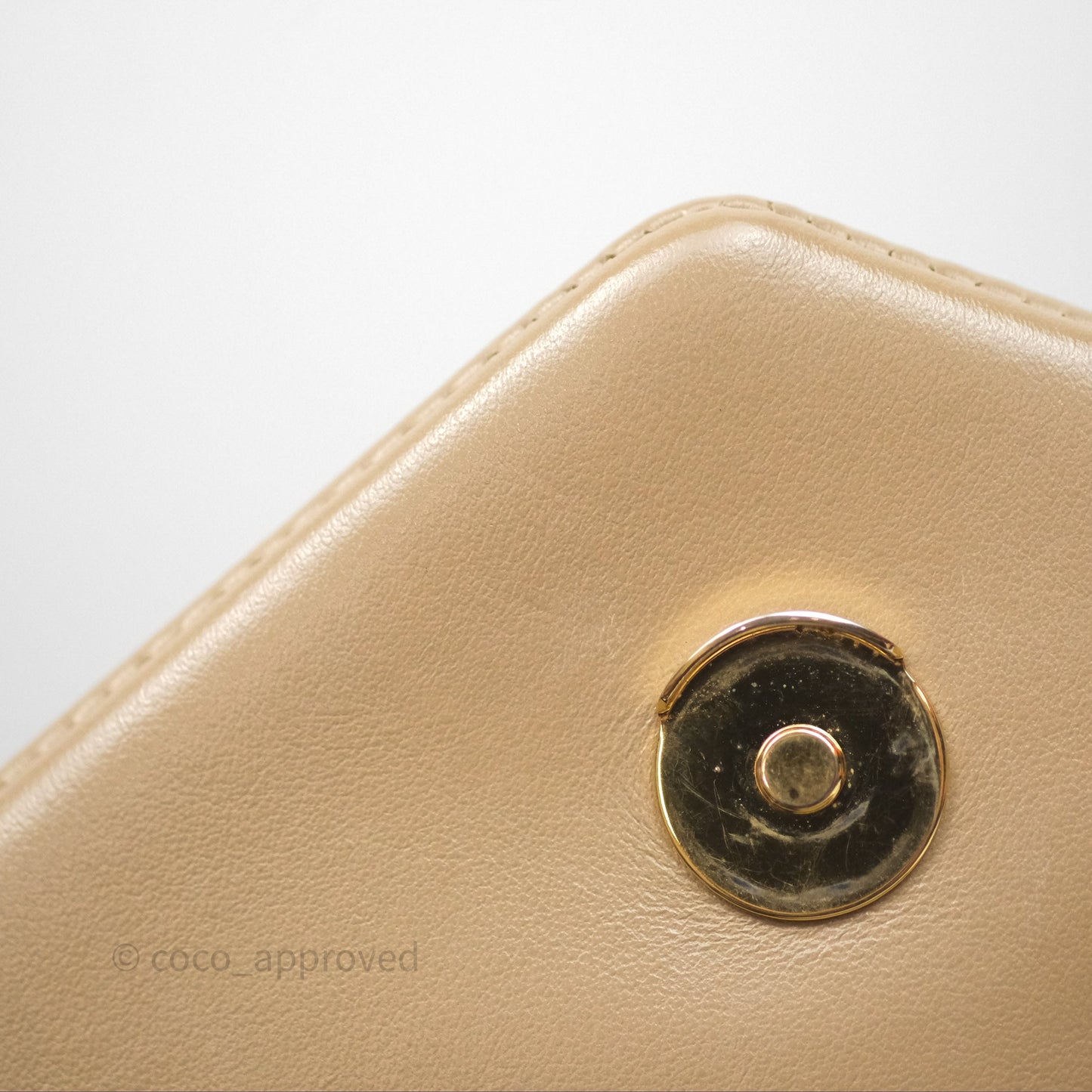 Saint Laurent Loulou Small Flap Bag Beige Gold Hardware